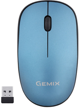 Мышь Gemix GM195 1200 DPI беспроводная, Blue, Мини-USB ресивер (GM195BL)