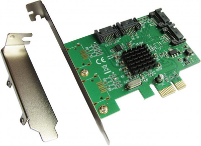 Контролер PCI-Express X1 - Dynamode 4х ATA III (6 Гбіт/сек), 4 внутр. канали, чіпсет Marvell (224707)
