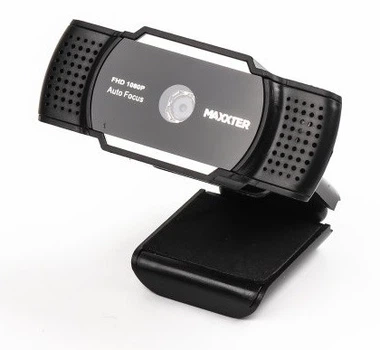 Веб-камера Maxxter WC-FHD-AF-01 Black, 1.3 Mpx, 1920x1080, Auto-Focus, USB 2.0, вбудований мікрофон, (WC-FHD-AF-01)
