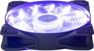 Вентилятор 120 мм, Frime "Iris", Black, 120х120х25 мм, Purple LED підсвічування (FLF-HB120P15) (231115)
