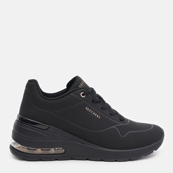 Sneakersy damskie na koturnie do kostki Skechers Million Air-Elevated Air 155401-BBK 41 (11US) 28 cm Czarne (196311643545)