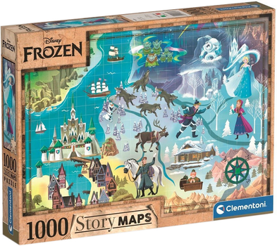Puzzle Clementoni Story Maps Frozen 1000 elementów (8005125396665)