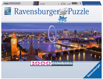 Puzzle Ravensburger Panorama Londyn nocą 1000 elementów (4005556150649)
