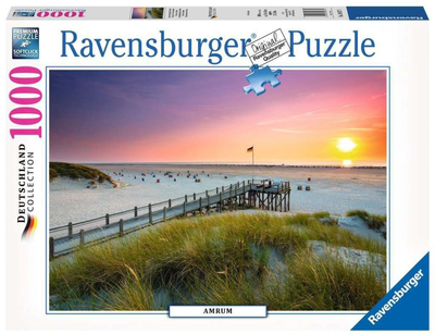 Puzzle Ravensburger Zachód Słońca w Amrum 1000 elementów (4005556198771)