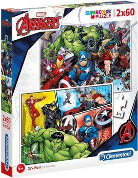 Puzzle Clementoni Avengers 2 x 60 elementów (8005125216055)