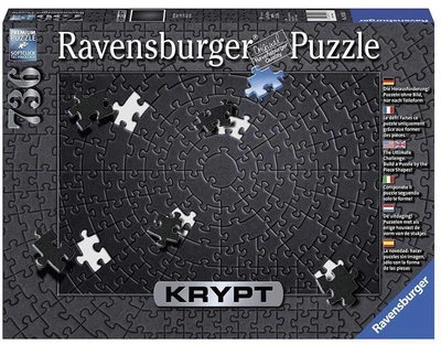 Puzzle Ravensburger Krypt Czarne 736 elementów (4005556152605)