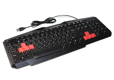 Клавіатура Esperanza Wired EGK201RUA ILLUMINATED Black/ Red, USB (англійська розкладка)