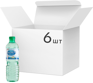 Упаковка мінеральної негазованої води Rocchetta Naturale 0.5 л х 6 пляшок (8009245001041)