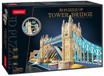 3D Пазл Cubic Fun Tower Bridge Led 222 елементи (6944588205317)