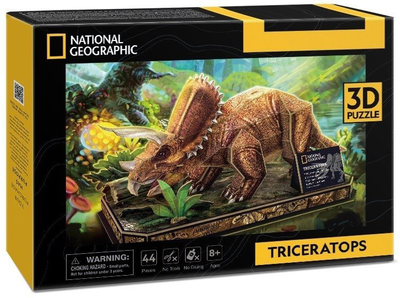3D Пазл Cubic Fun Triceratops 44 елементи (6944588210526)