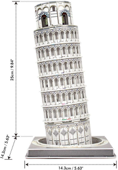 Puzzle 3D Cubic Fun Krzywa Wieża w Pizie 27 elementów (6944588202415)