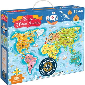 Puzzle Czuczu Mapa świata 300 elementów (5902983491934)