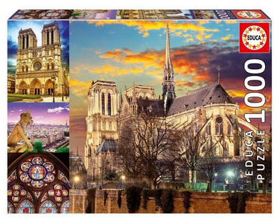 Puzzle Educa Notre Dame kolaż 1000 elementów (8412668184565)