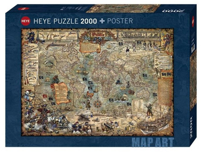 Puzzle Heye Świat piratów 2000 elementów (4001689298470)