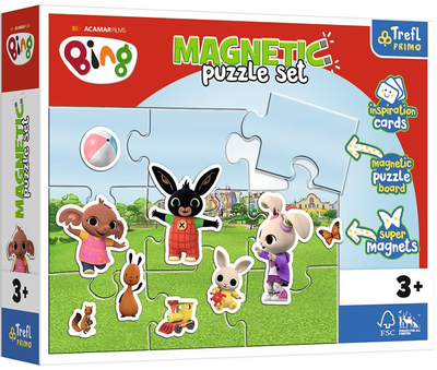 Puzzle Trefl magnetyczne Zabawny świat Binga 9 elementów (5900511931655)
