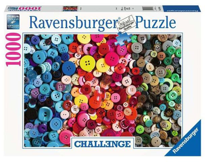 Пазл Ravensburger Challange Кольорові гудзики 1000 елементів (4005556165636)