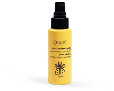 Укол для обличчя, шиї та декольте Ziaja Pineapple Skin Workout заряджає енергією та зволожує шкіру 50 мл (5901887050377)