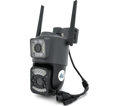 Видеокамера 4G Wi-Fi уличная с двумя объективами 2+2mpx YOSO YOIPC41D4MP50 PTZ 2.8mm V380