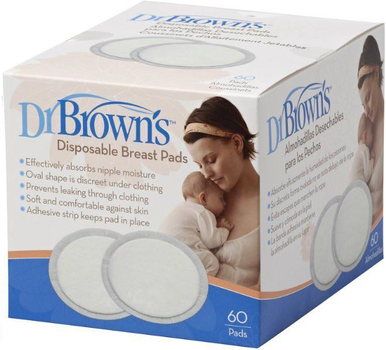 Вкладиші для бюстгальтера Dr Brown's Disposable Breast Pads 60 шт (72239300251)