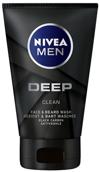 Очищувальний гель для обличчя та бороди Nivea Men Deep Clean 100 мл (4005900499486)