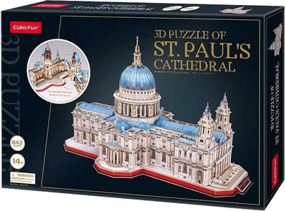 Puzzle 3D Cubic Fun Katedra Św. Pawła w Londynie 643 elementy (6944588202705)