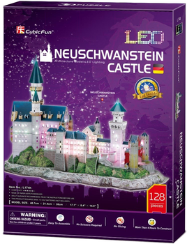 Puzzle 3D Cubic Fun Neuschwanstein Castle 128 elementów (6944588205102)