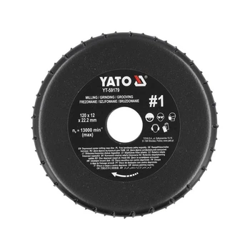 Диск-фреза торцевой Yato к УШМ по дереву/ шпаклевке/ гипсу (Ø=120/22.2 мм) t= 12 мм шероховатость №1 (YT-59179)