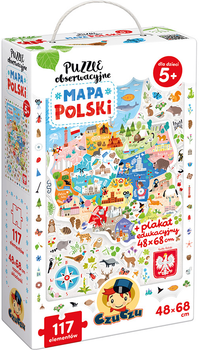 Puzzle Czuczu obserwacyjne Mapa Polski 117 elementów (5902983490968)