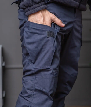 Костюм мужской ДСНС демисезонный. Комплект флисовая кофта + брюки темно-синий 60