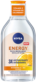 Płyn micelarny Nivea Energy z 3 antyoksydantami 400 ml (5900017080628)