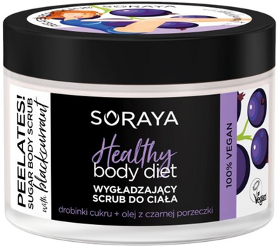 Peeling do ciała Soraya Healthy Body Diet Peelates wygładzająco-odżywczy z olejkiem z czarnej porzeczki 200 g (5901045082653)