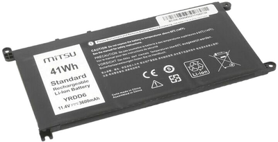 Акумулятор Mitsu для ноутбуків Dell Inspiron 14 5481, 5590 11.4V 3600 mAh (41 Wh) (5BM729-BC/DE-5590)