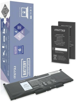 Акумулятор Mitsu для ноутбуків Dell Latitude 7390, 7490, 7.6V 5800 mAh (44 Wh) (BC/DE-E7390 (5BM322))