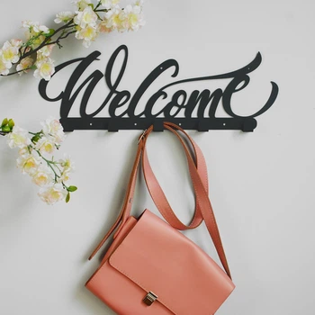 Вішалка настінна Glozis Welcome Black (H-078)