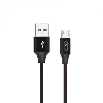 Кабель SkyDolphin S55V Neylon USB - micro USB (M/M), 1 м, Чорний (SDUSB-000438)
