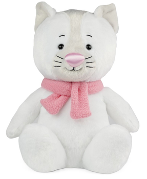 Maskotka TM Toys Biały kotek z różowym noskiem 25 cm (5904754600644)