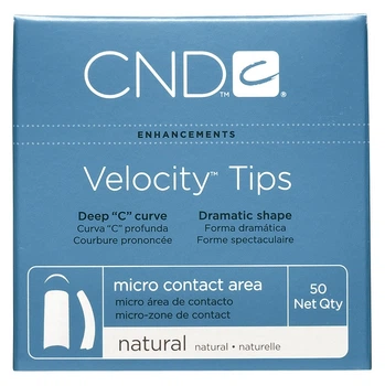 Профессиональные типсы CND Velocity Tips 50 шт/уп (натуральные) номера (№1-10)