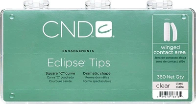 Профессиональные типсы CND Eclipse Tips 360 шт/уп (прозрачные)
