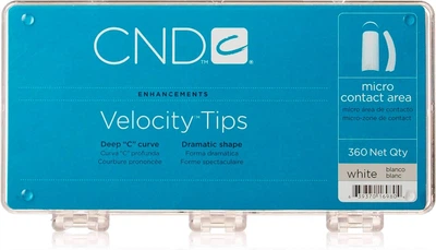 Профессиональные типсы CND Velocity Tips 360 шт/уп (белые)