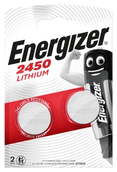 Батарейка літієва Energizer 2450 Lithium, 3V, блістер 2шт