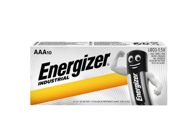 Батарейка щелочная Energizer Industrial AAA x10 (EN92), AAA/(L)R03), коробка 10шт