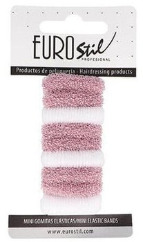 Резинки для волосся Eurostil Cabello Cabello Coleteros Mini-Rosa Blanco Pack 4.5 см 9 шт (8423029090111)