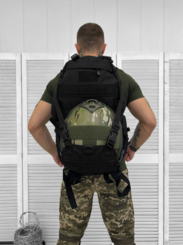 Рюкзак тактичний з утримувачам для шолома Tactical Backpack Black 30 л