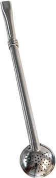 Metalowa łyżeczka Bombilla Bola round z pierścieniem 16 cm (5903357305307)