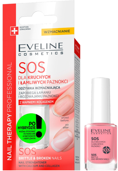 Зміцнювальний кондиціонер Eveline Cosmetics Nail Therapy Professional SOS для ламких і крихких нігтів 12 мл (5901761971965)