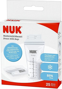 Пакети для зберігання грудного молока Nuk Bolsas De Leche Materna 25 шт (4008600162827)