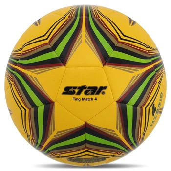 М'яч футбольний STAR TING MATCH 4 HYBRID SB3154C-05 №4 PU жовто-салатовий
