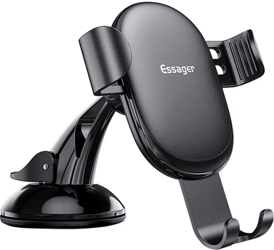 Автодержатель для телефона ESSAGER MoJack Gravity Car Phone Holder (osculum type) Black (EZJXP-MJ01)