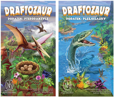 Dodatki do gry planszowej Nasza Księgarnia Draftozaur: Pterodaktyle Plezjozaury (5904915901429)