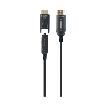 Кабель мультимедийный HDMI to HDMI 30.0m AOC V.2.0, 4K 60Hz Gold Cablexpert (CCBP-HDMID-AOC-30M)